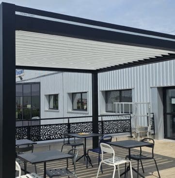 pergola pour entreprise Biscotte Pasquier