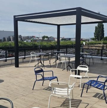 pergola pour entreprise Biscotte Pasquier