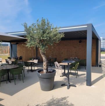 pergola de la terrasse de La Pala à Angers